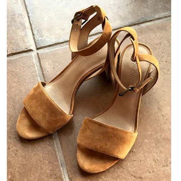 Madewell Ankle Strap Suede Block Heel Sandals size 6.5 - Picture 9 of 9